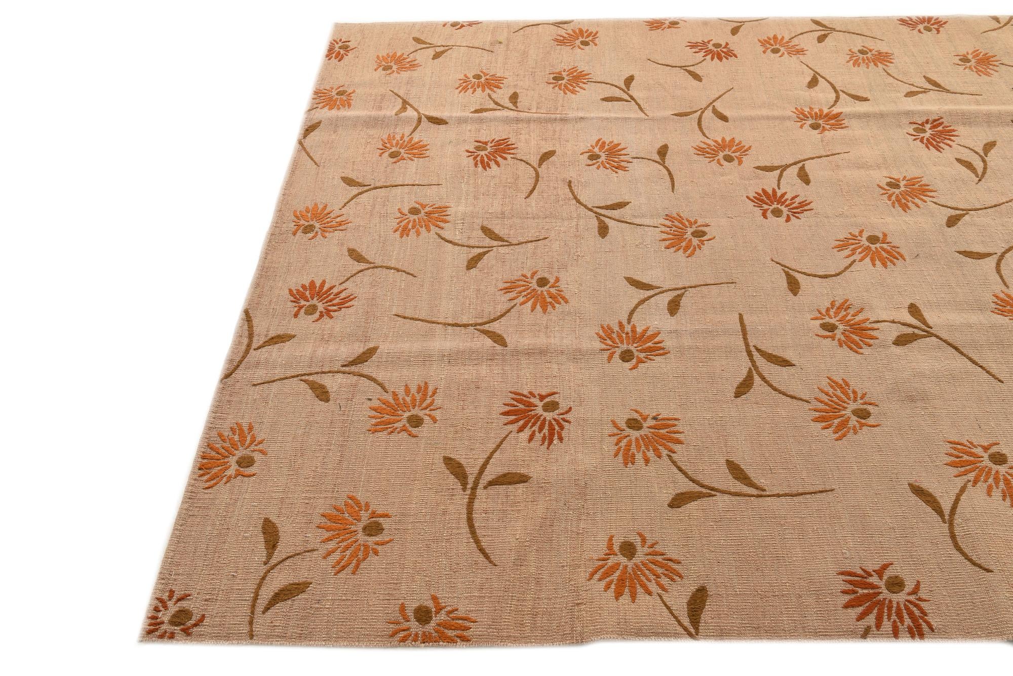6' x 8' 1 Hand Woven Kilim Modern Rug