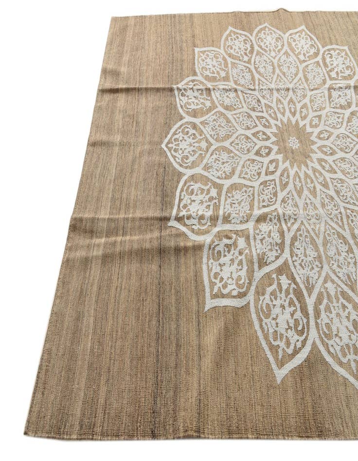 Detail image of 7' 3 x 9' 7  Hand Woven Kilim Modern Wool Rug