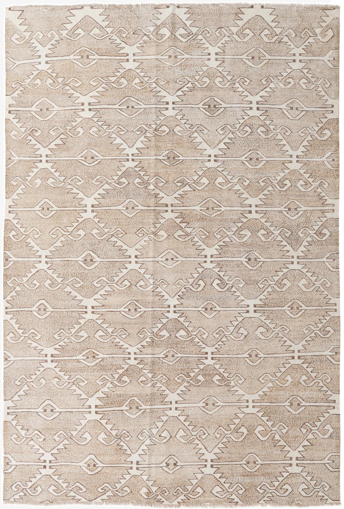 6' 7 x 9' 7  Hand Woven Kilim Modern Wool Rug