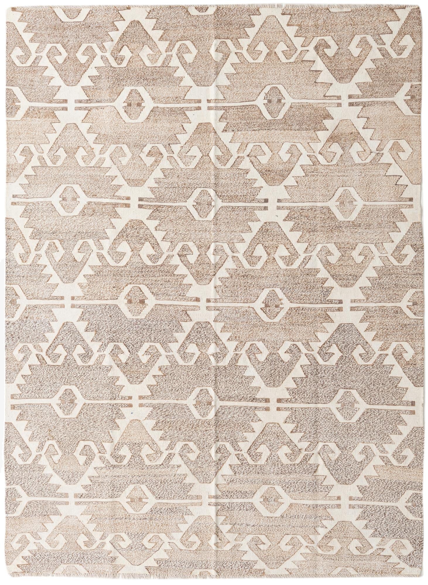 6' 2 x 8' 4  Hand Woven Kilim Modern Wool Rug