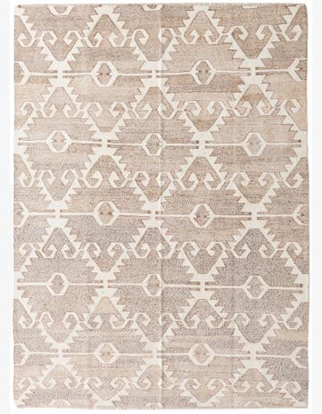 6' 2 x 8' 4 Hand Woven Kilim Modern Wool Rug