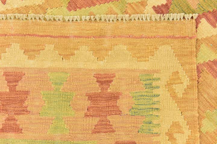 4' 9 x 6' 6 Hand Woven Kilim Waziri Wool Rug