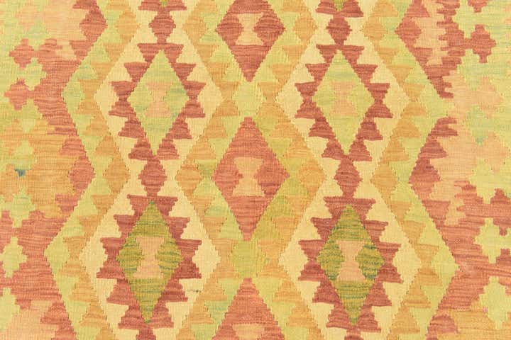 4' 9 x 6' 6 Hand Woven Kilim Waziri Wool Rug