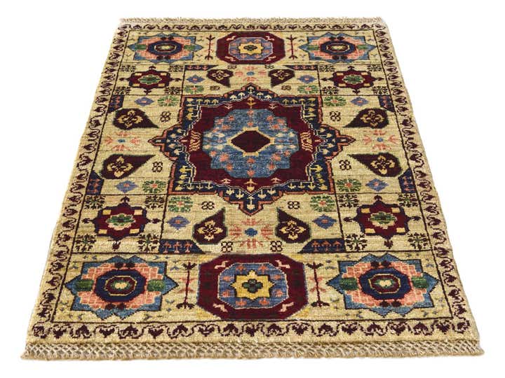 2' x 3' Hand Knotted Mamluk Ziegler Rug