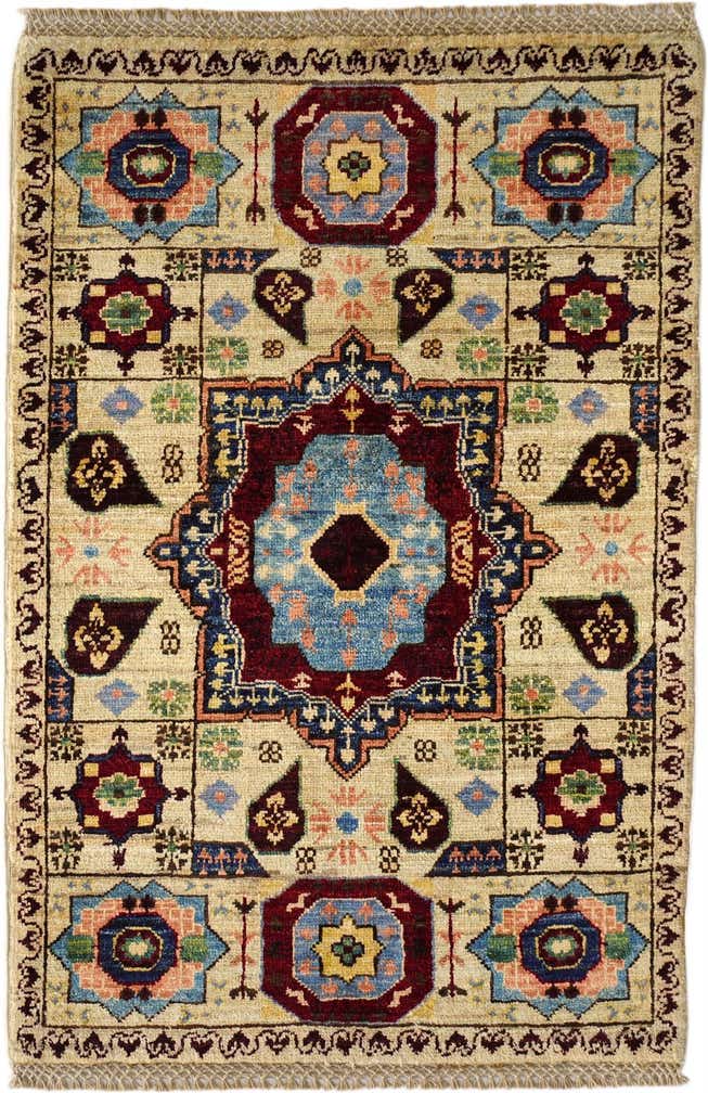 2' x 3' Hand Knotted Mamluk Ziegler Rug