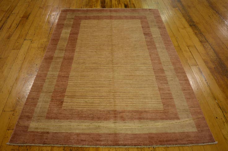Detail image of 4' 10 x 6' 5 Hand Knotted Modern Ziegler Oriental Rug