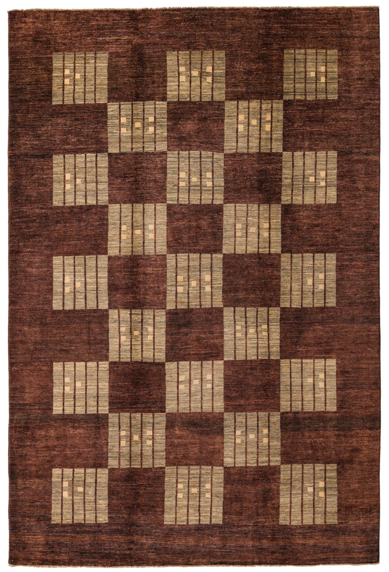 6' 9 x 10' Hand Knotted Modern Ziegler Rug