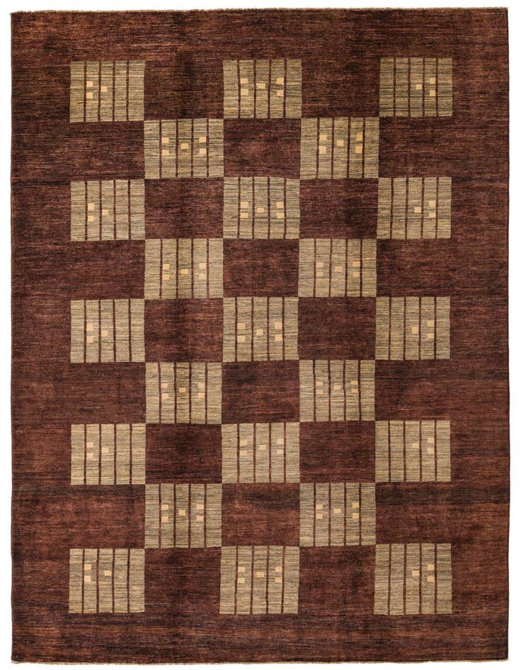 Detail image of 6' 9 x 10' Hand Knotted Modern Ziegler Rug