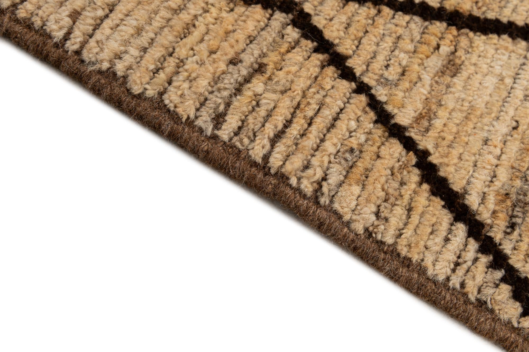 5' 3 x 8' 2 Hand Knotted Moroccan Wool Rug