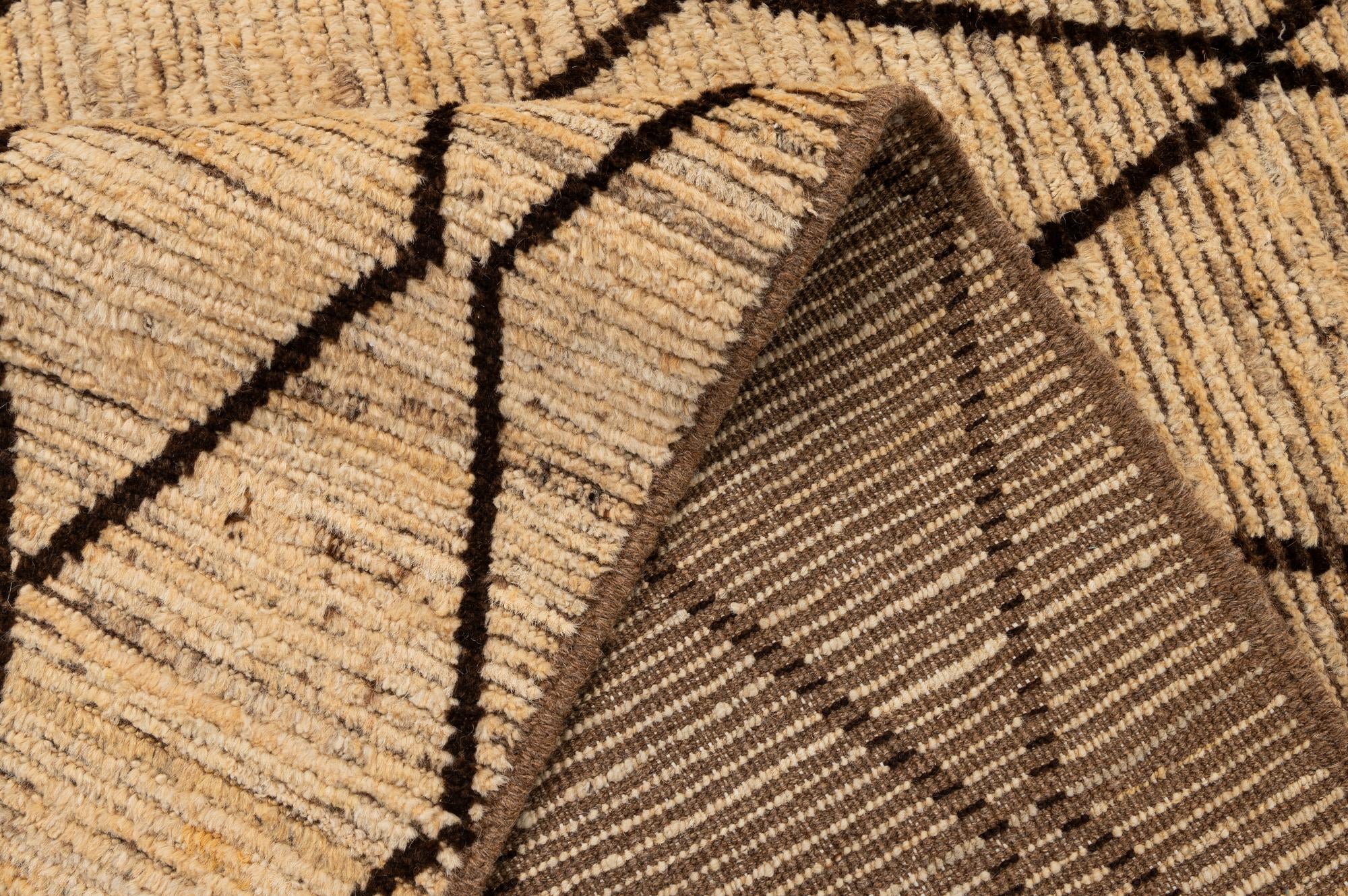 5' 3 x 8' 2 Hand Knotted Moroccan Wool Rug