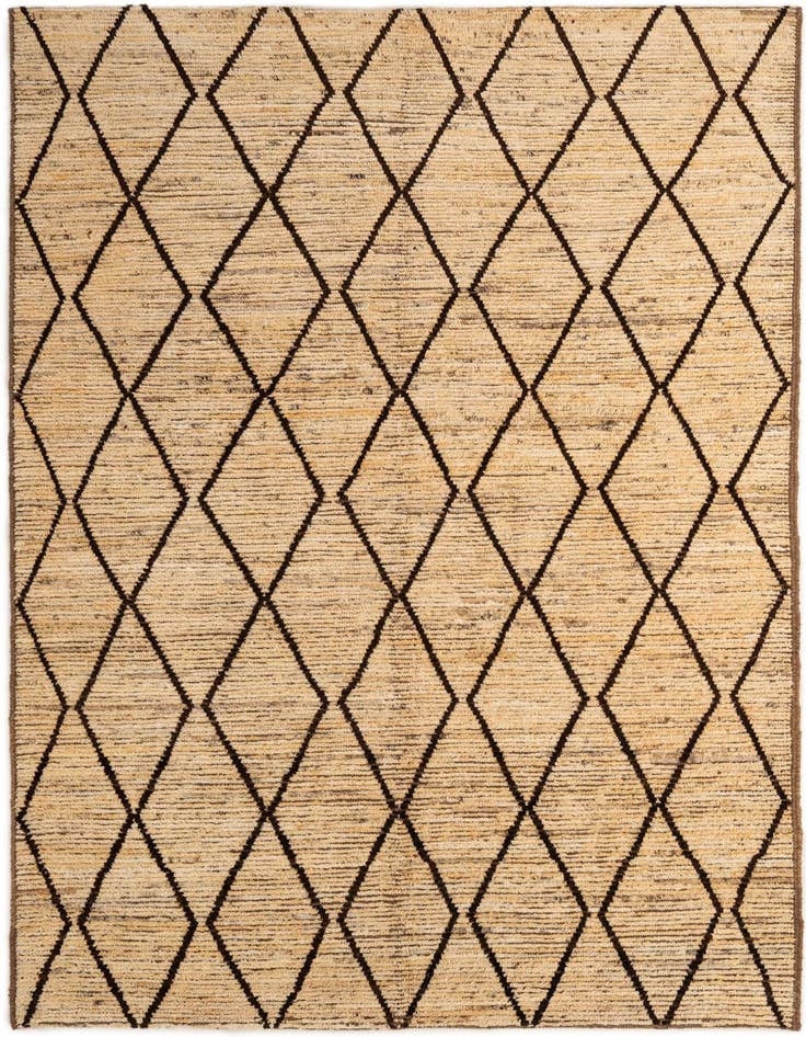 Detail image of 5' 3 x 8' 2 Hand Knotted Moroccan Wool Rug