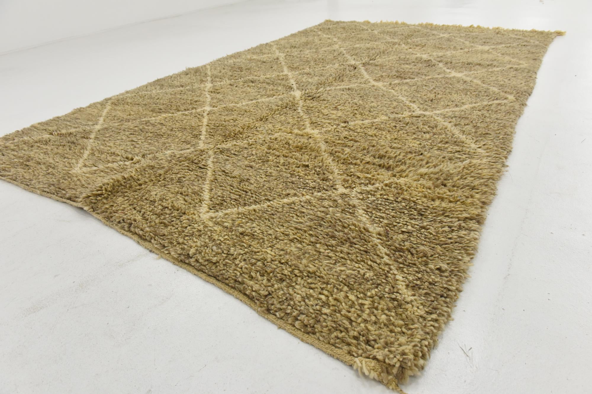 6' 7 x 10' 10 Hand Knotted Moroccan Wool Rug