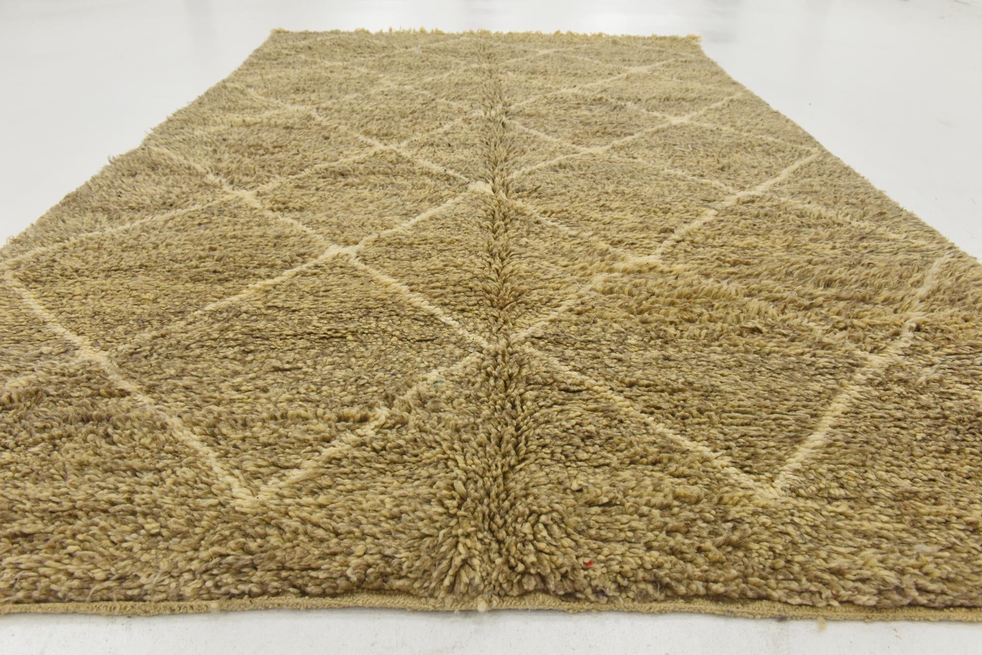 6' 7 x 10' 10 Hand Knotted Moroccan Wool Rug