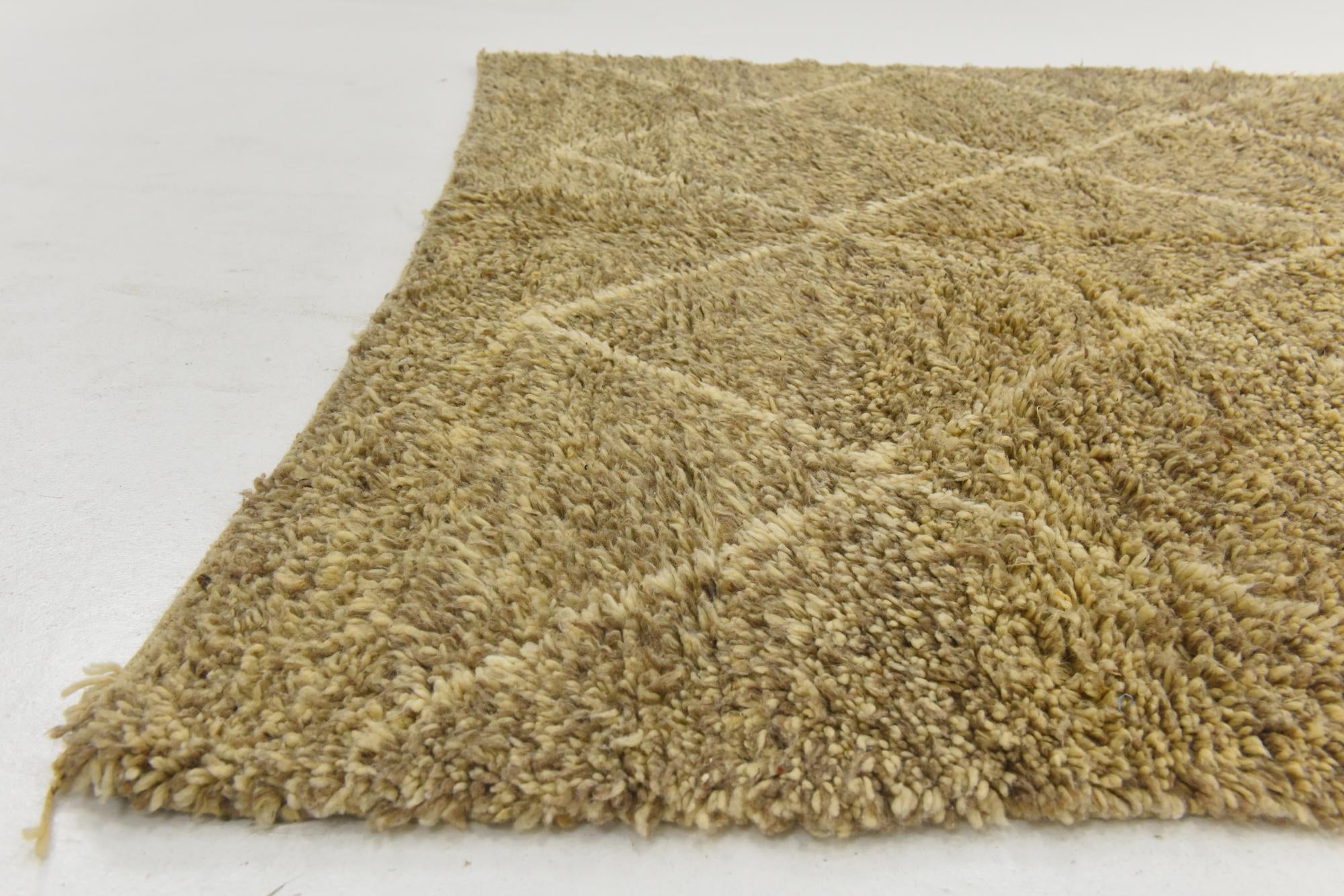 6' 7 x 10' 10 Hand Knotted Moroccan Wool Rug