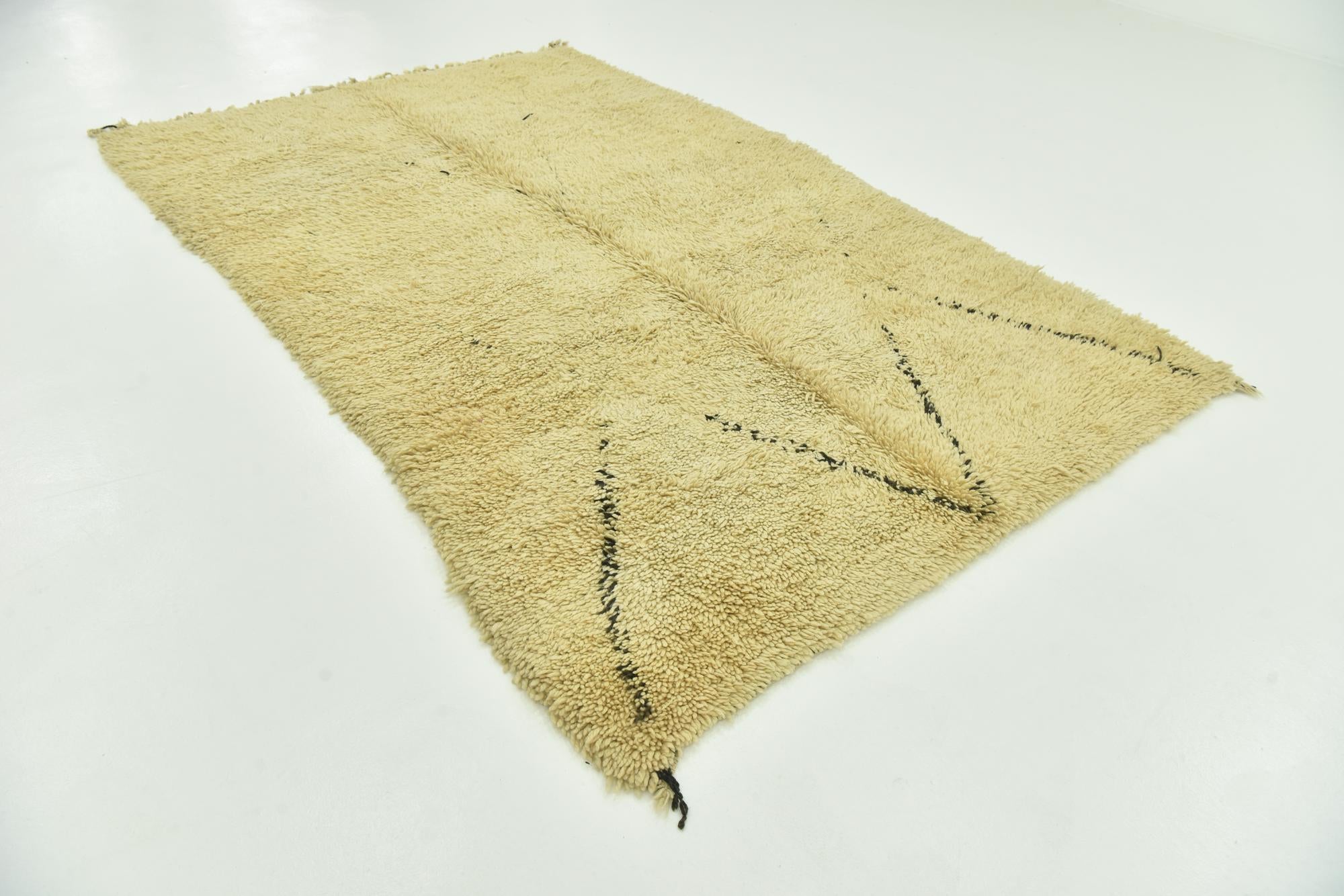 6' 2 x 9' 10 Hand Knotted Moroccan Wool Rug