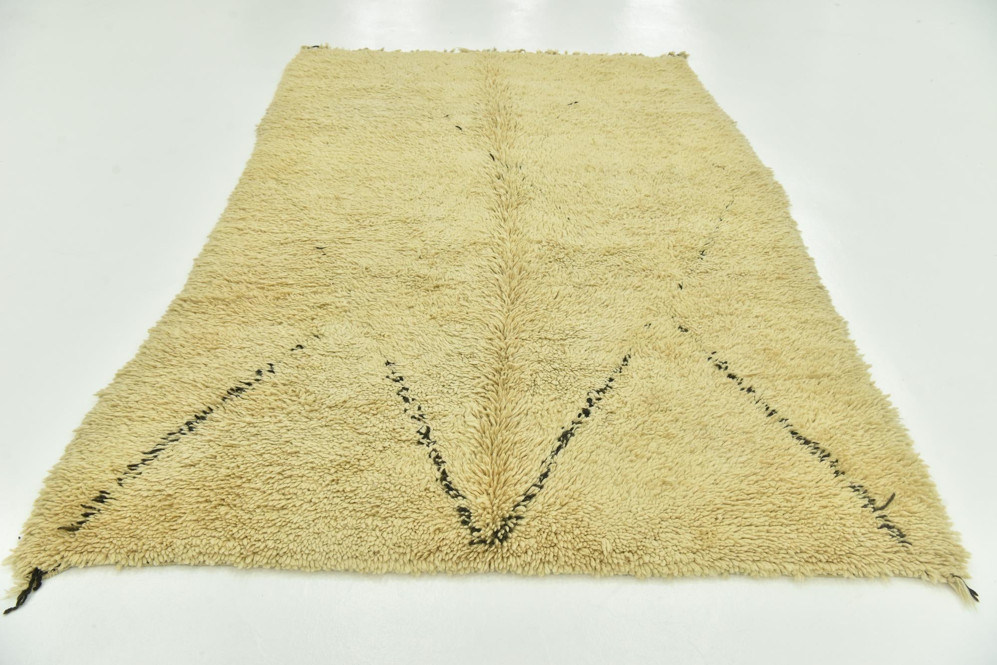 6' 2 x 9' 10 Hand Knotted Moroccan Wool Rug