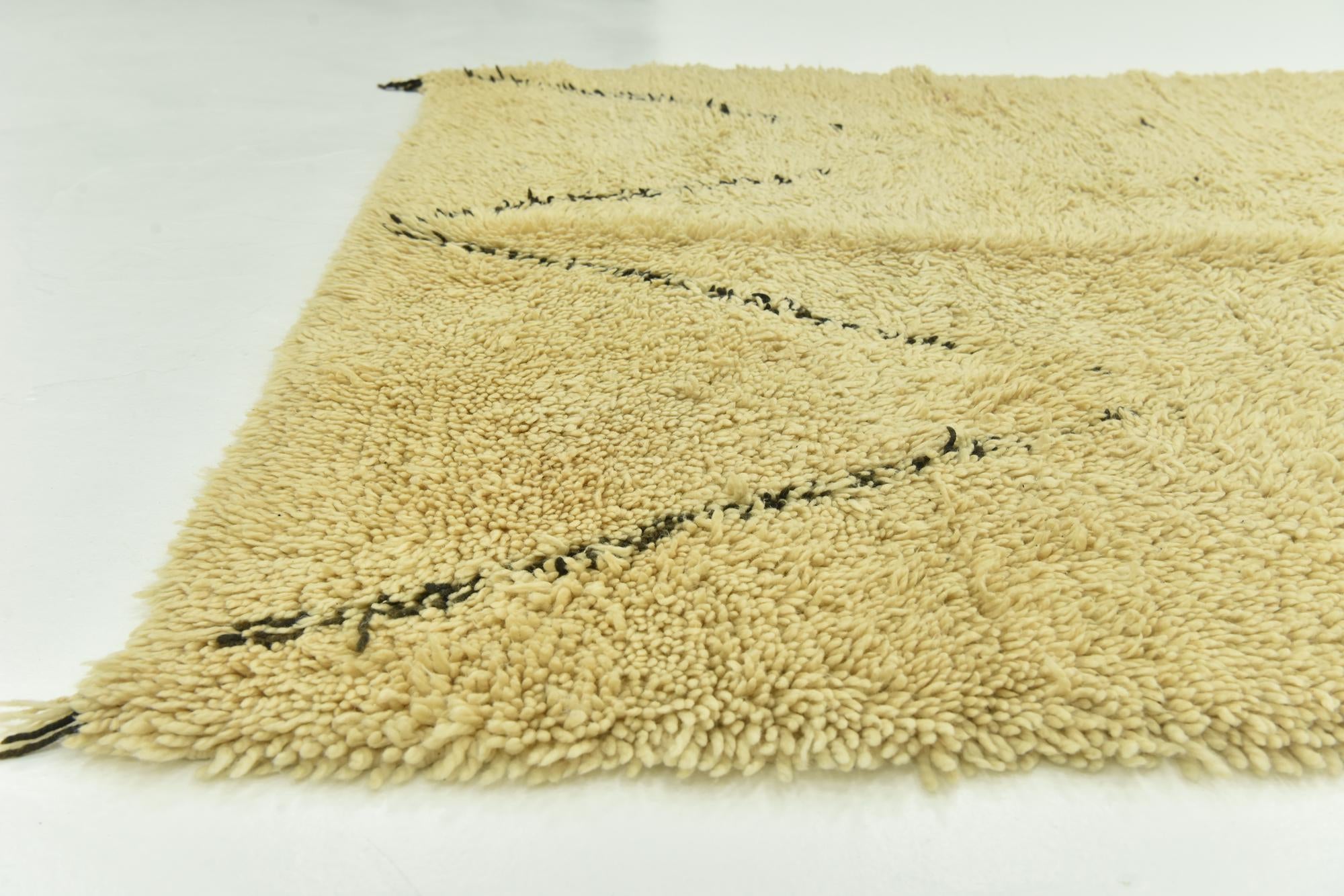 6' 2 x 9' 10 Hand Knotted Moroccan Wool Rug
