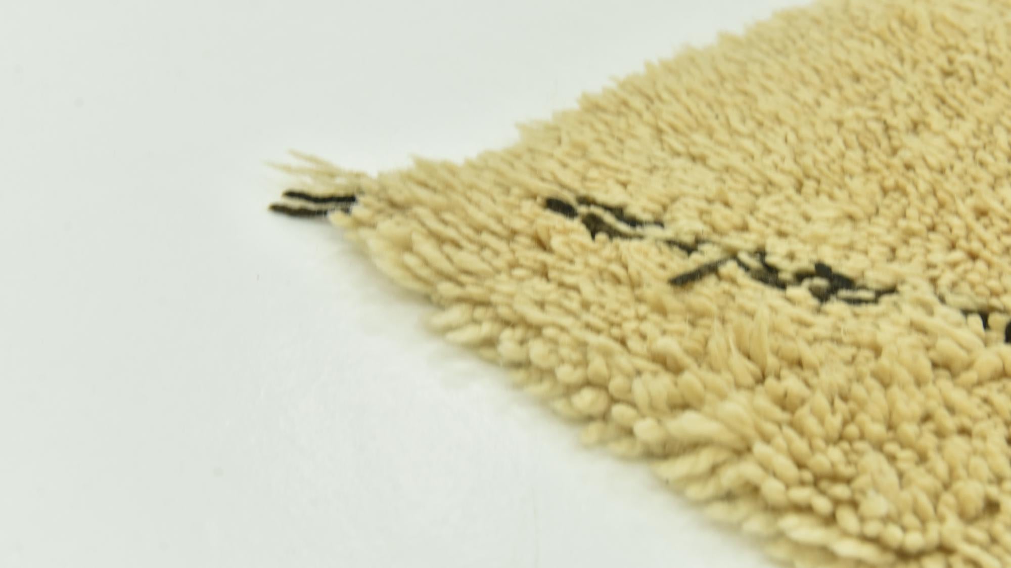 6' 2 x 9' 10 Hand Knotted Moroccan Wool Rug