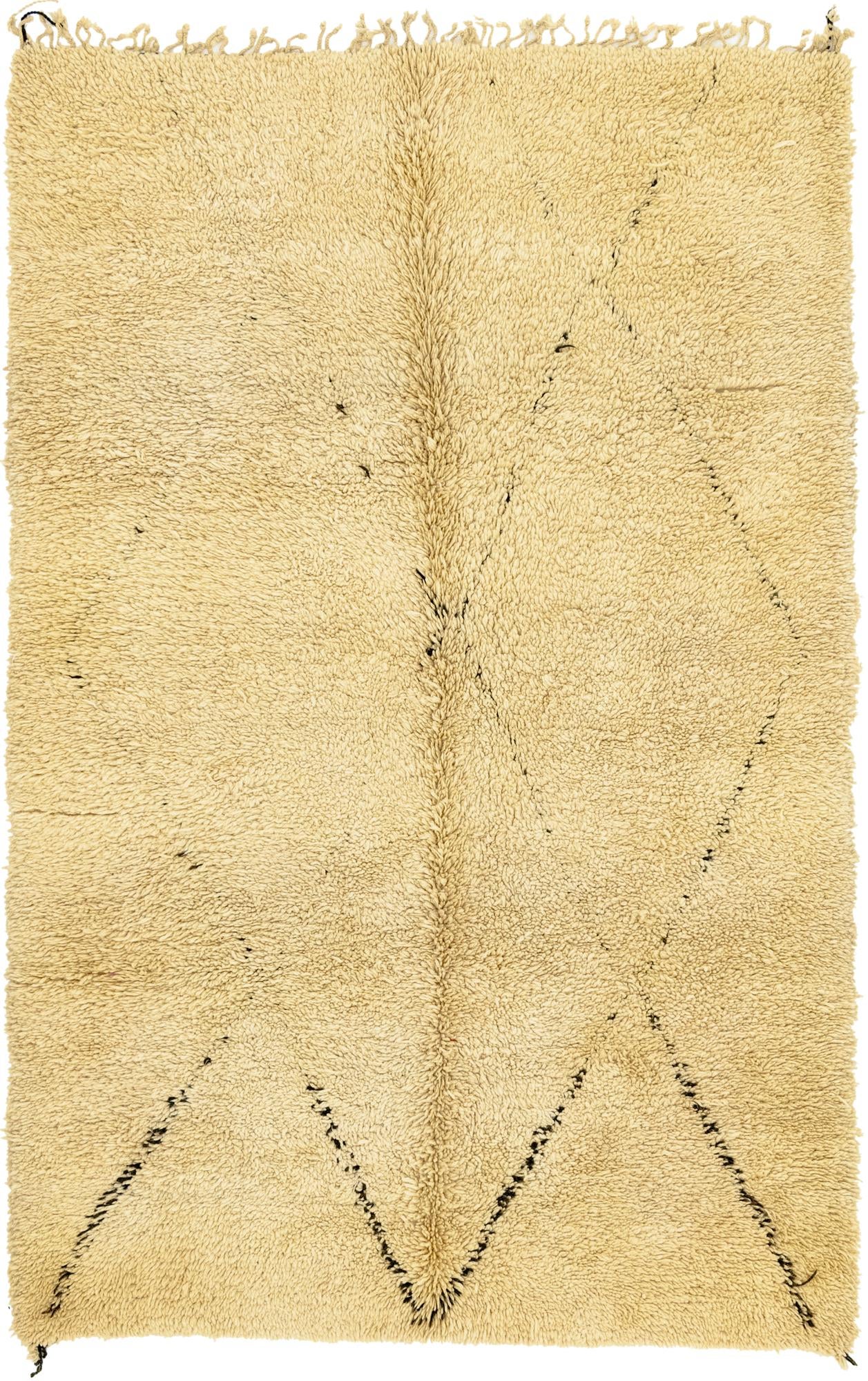 6' 2 x 9' 10 Hand Knotted Moroccan Wool Rug