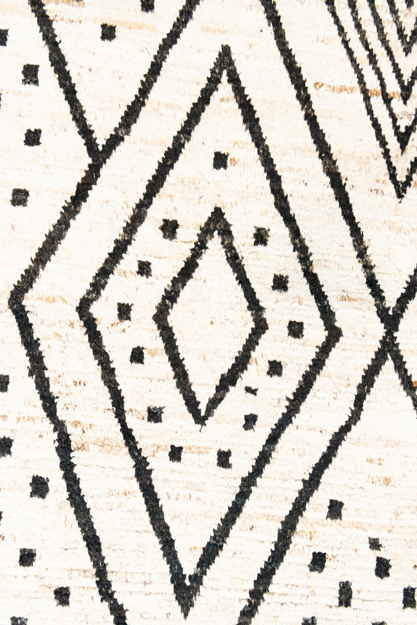 12' 6 x 17' 4 Hand Knotted Moroccan Wool Rug