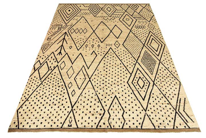 12' 6 x 17' 4 Hand Knotted Moroccan Wool Rug