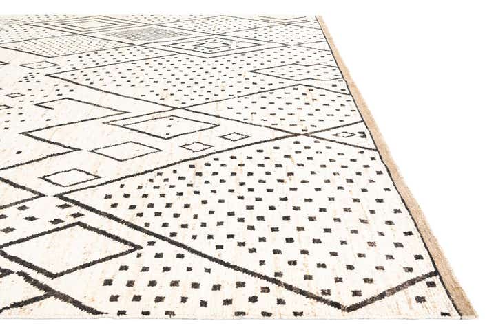 12' 6 x 17' 4 Hand Knotted Moroccan Wool Rug