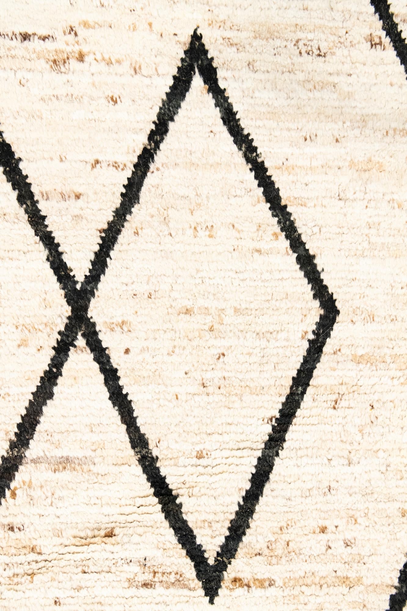 12' 6 x 17' 4 Hand Knotted Moroccan Wool Rug