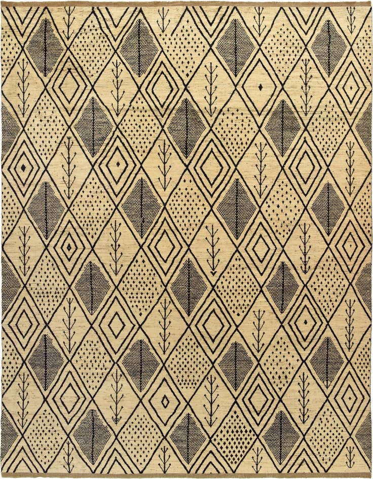 Detail image of 15' 10 x 24' 9 Hand Knotted Moroccan Wool Rug