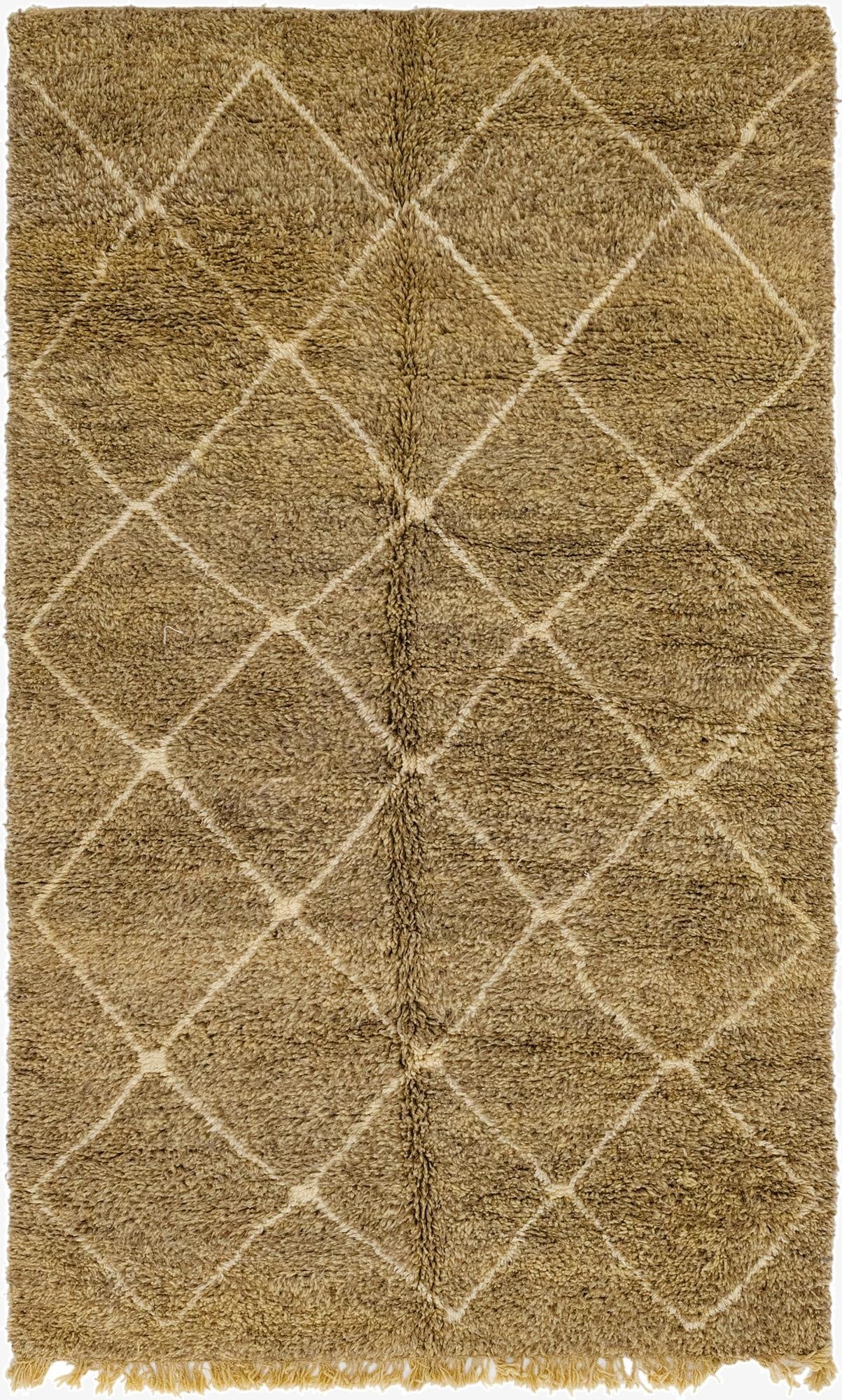 6' 7 x 10' 10  Hand Knotted Moroccan Wool Rug