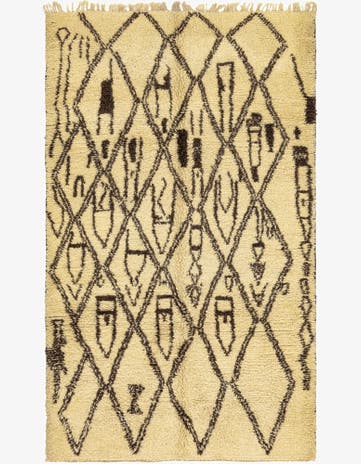 5' 6 x 9' 3 Hand Knotted Moroccan Wool Rug