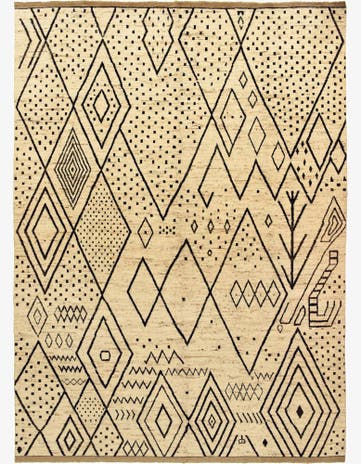 12' 6 x 17' 4 Hand Knotted Moroccan Wool Rug