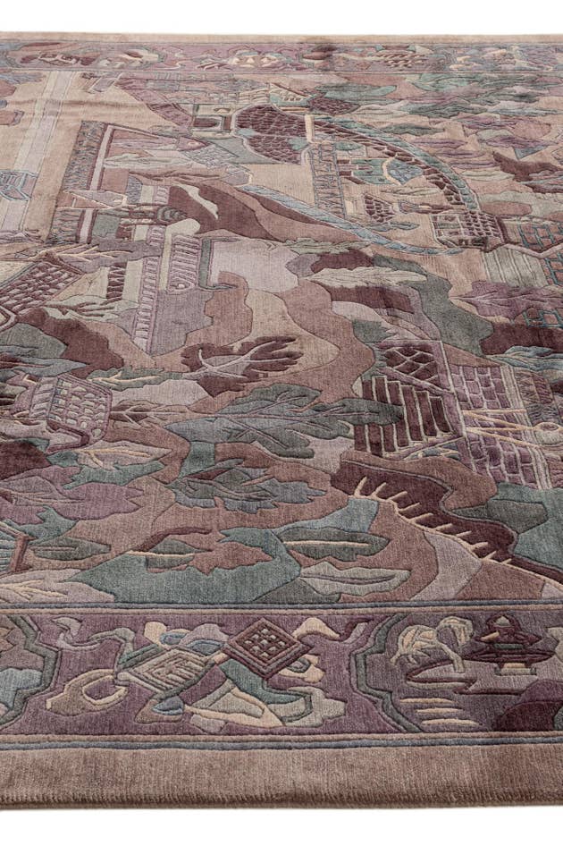 Detail image of 10' x 12' 11 Hand Knotted Nepal Wool Rug