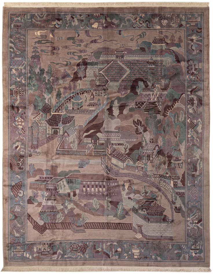 Detail image of 10' x 12' 11 Hand Knotted Nepal Wool Rug