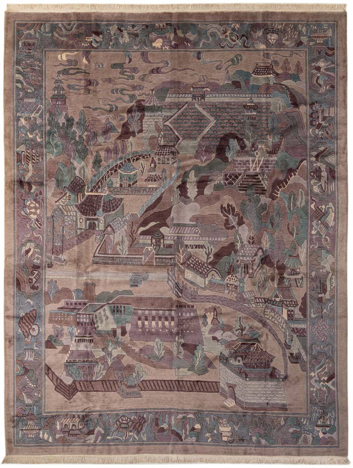 Detail image of 10' x 12' 11 Hand Knotted Nepal Wool Rug