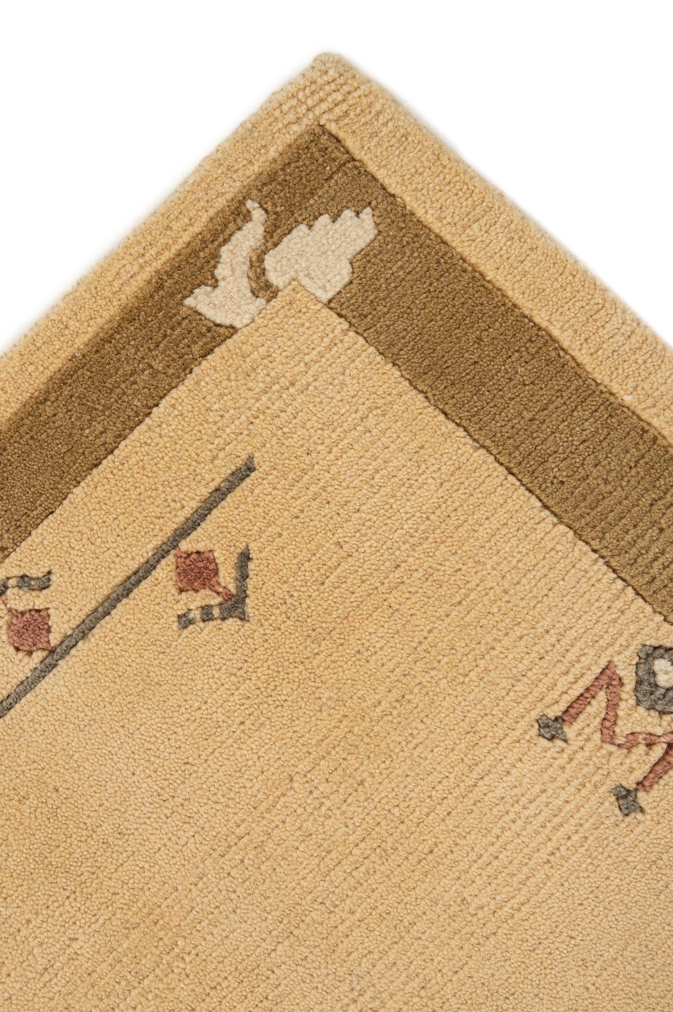 3' 3 x 5' Hand Knotted Nepal Wool Rug