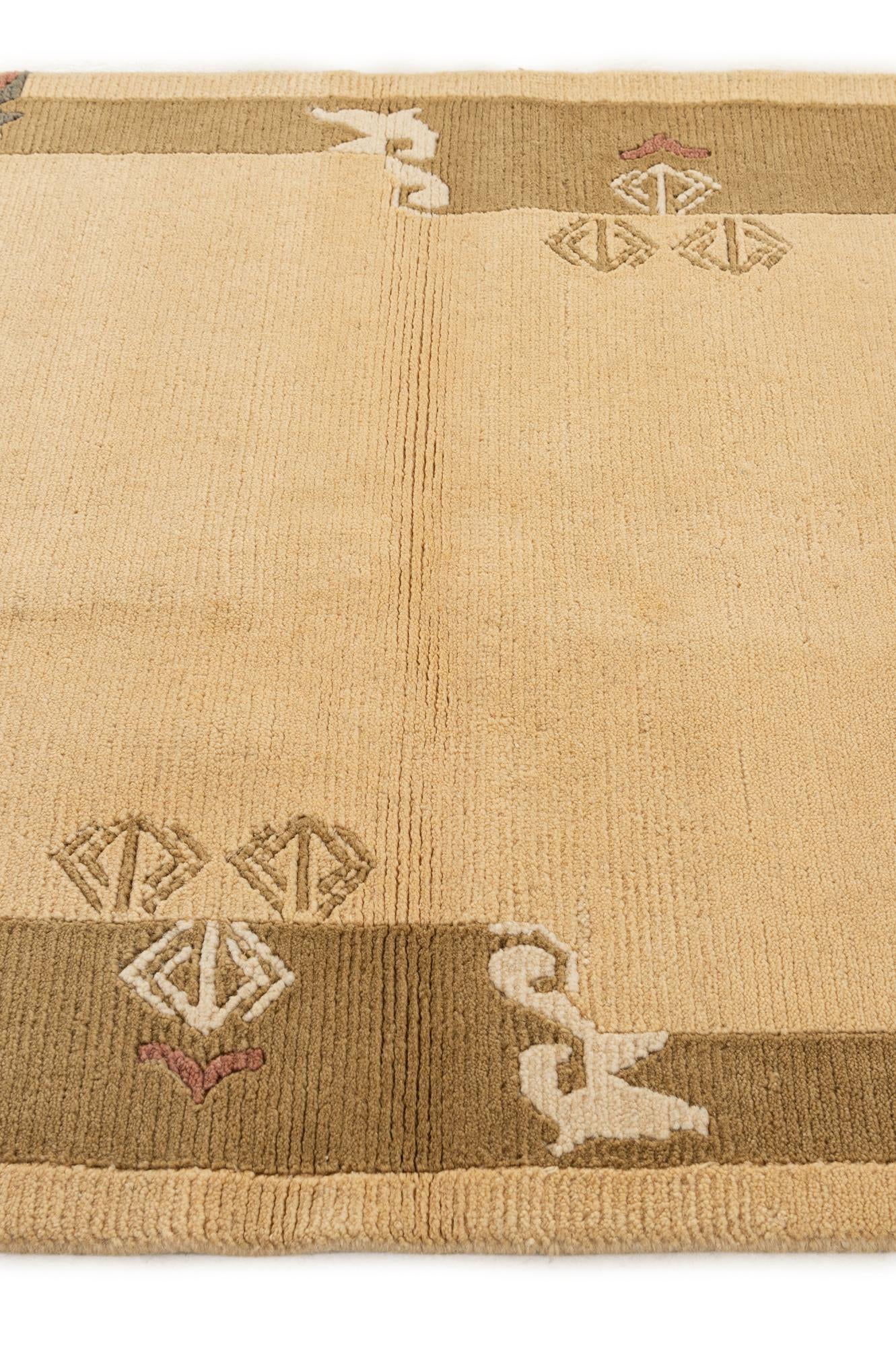 3' 3 x 5' Hand Knotted Nepal Wool Rug