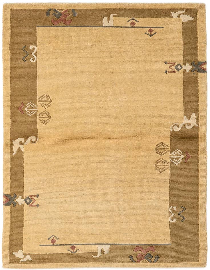 Detail image of 3' 3 x 5' Hand Knotted Nepal Wool Rug