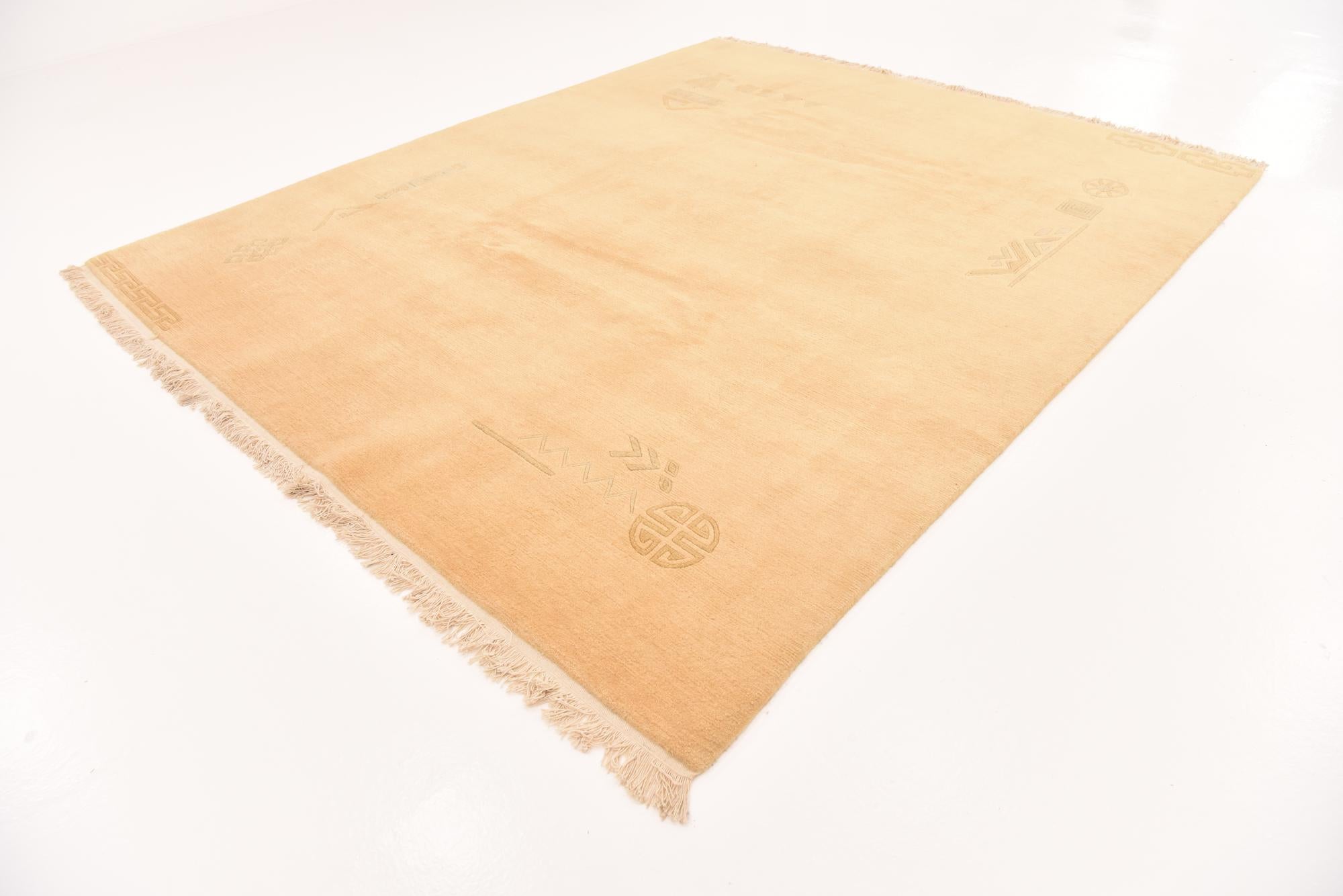 8' 2 x 9' 9 Hand Knotted Nepal Wool Rug