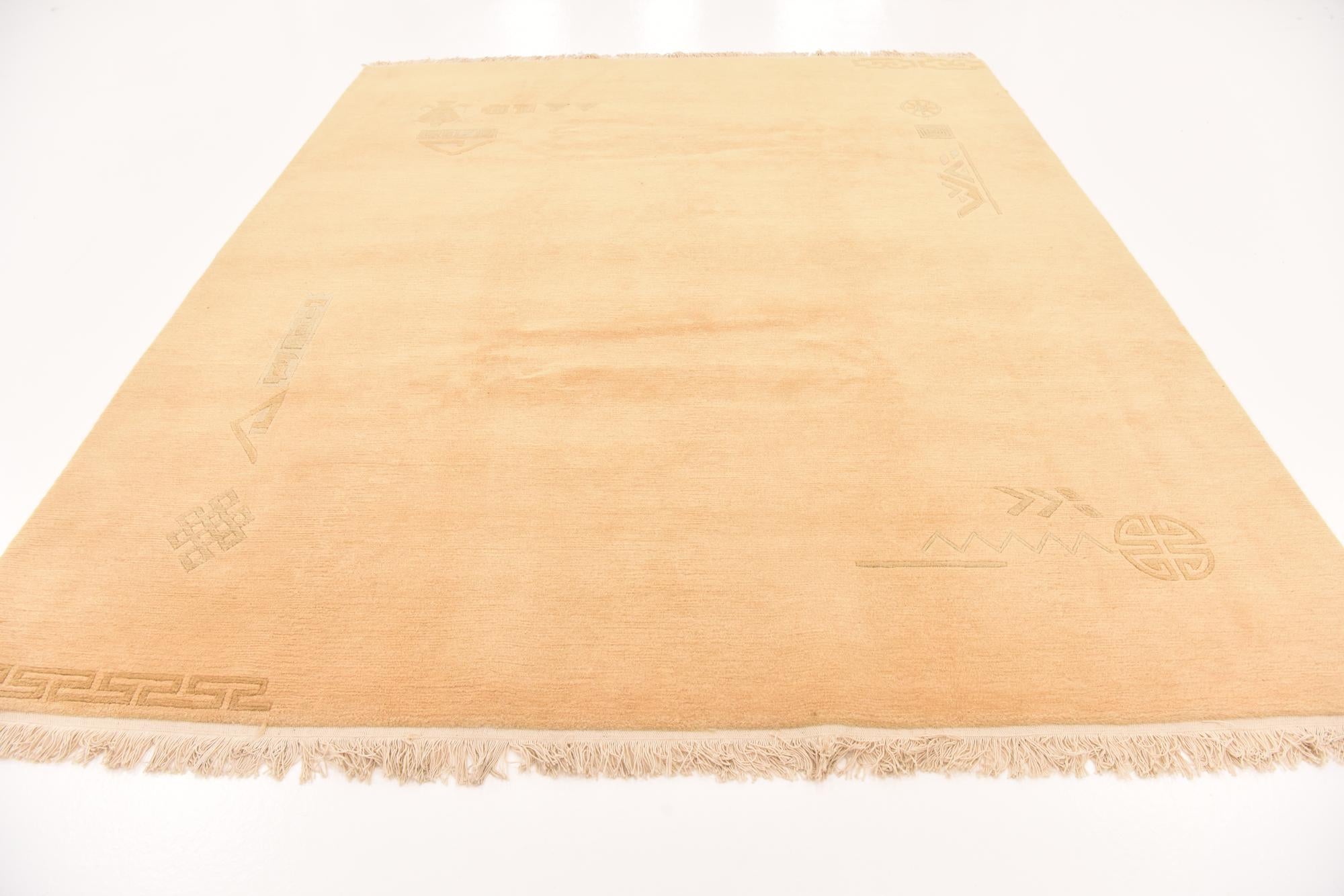 8' 2 x 9' 9 Hand Knotted Nepal Wool Rug