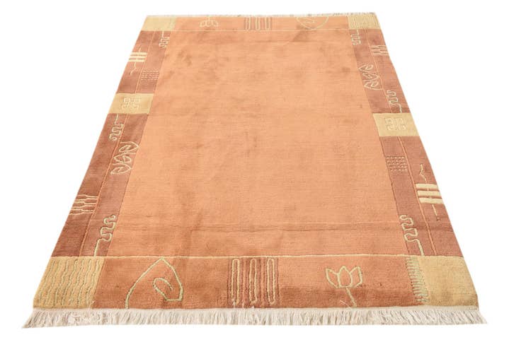 Detail image of 4' x 5' 10 Hand Knotted Nepal Wool Rug