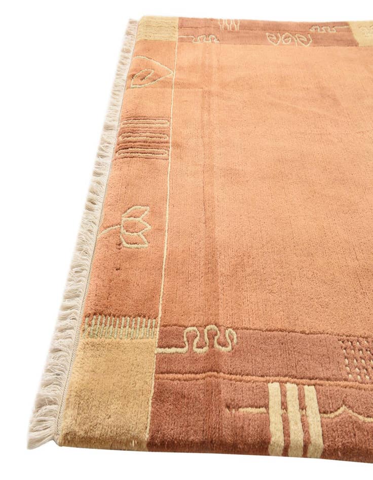 Detail image of 4' x 5' 10 Hand Knotted Nepal Wool Rug