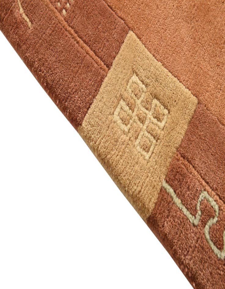 Detail image of 4' x 5' 10 Hand Knotted Nepal Wool Rug