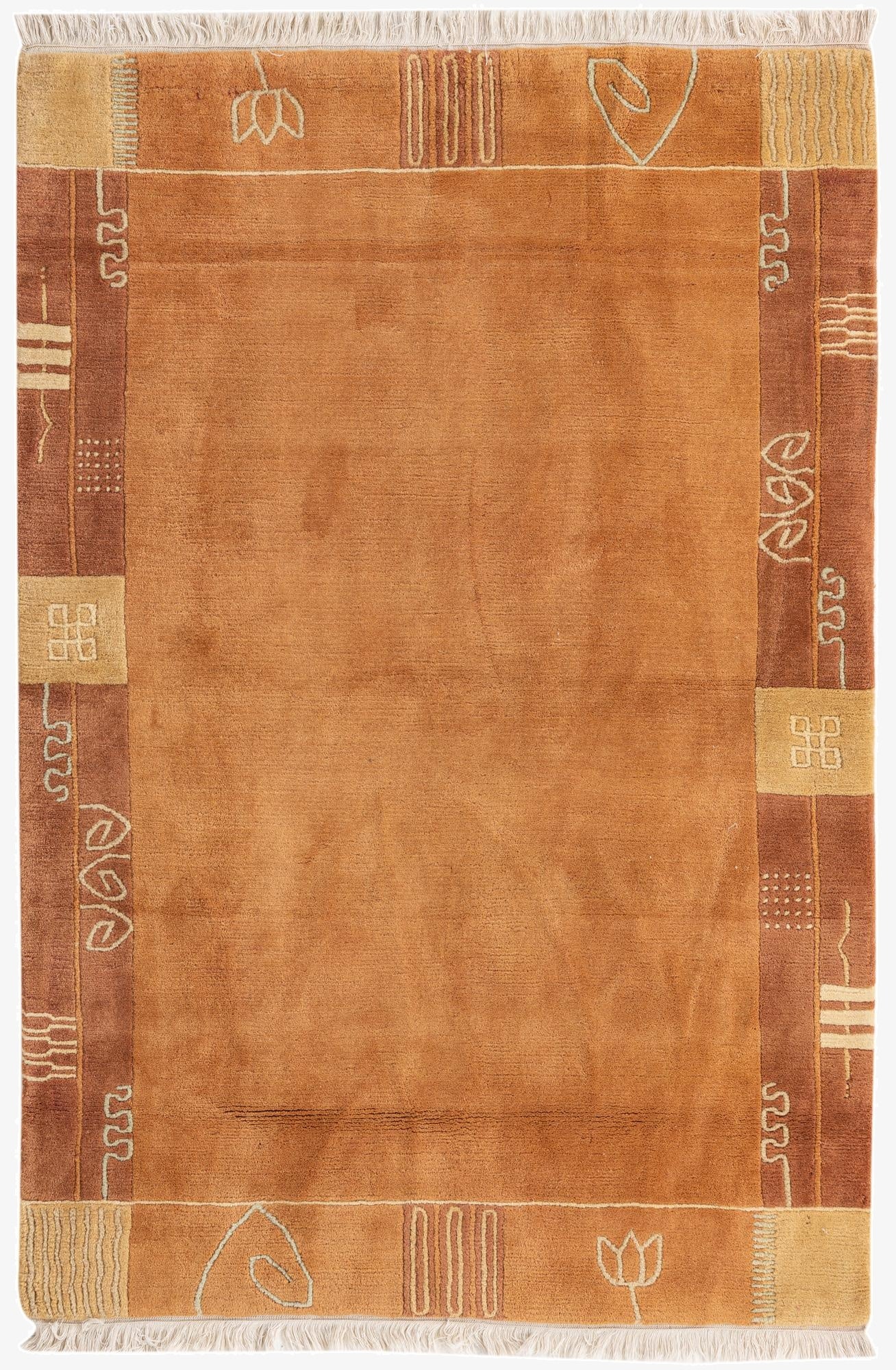 4' x 5' 10 Hand Knotted Nepal Wool Rug