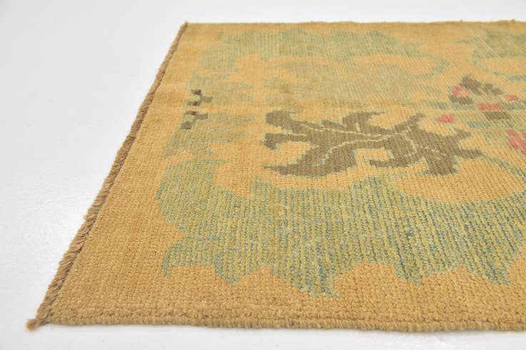 Detail image of 3' 7 x 4' 10 Hand Knotted Oushak Wool Rug