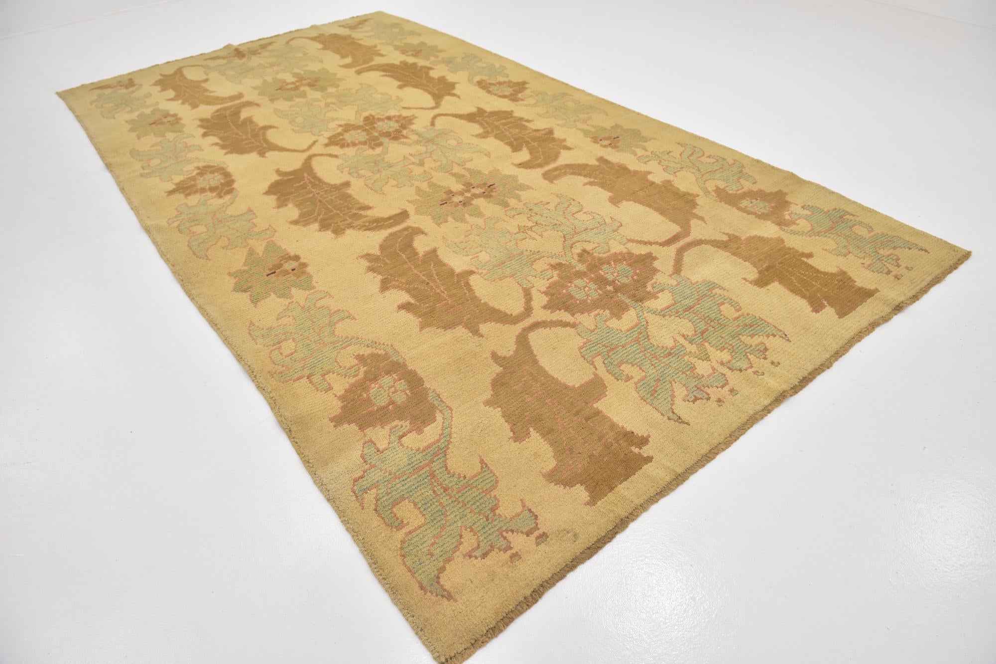7' x 13' 2 Hand Knotted Oushak Wool Rug