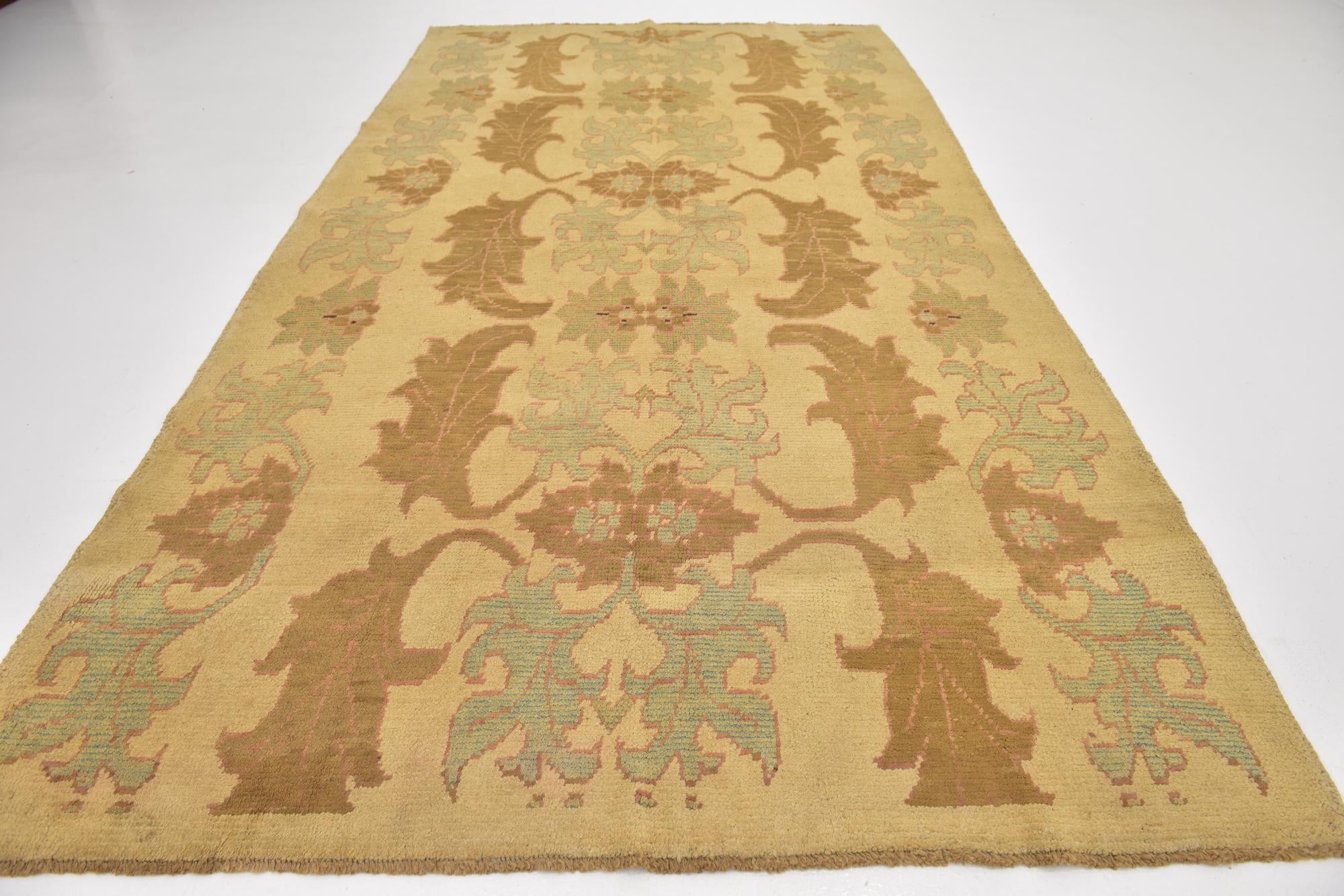 7' x 13' 2 Hand Knotted Oushak Wool Rug