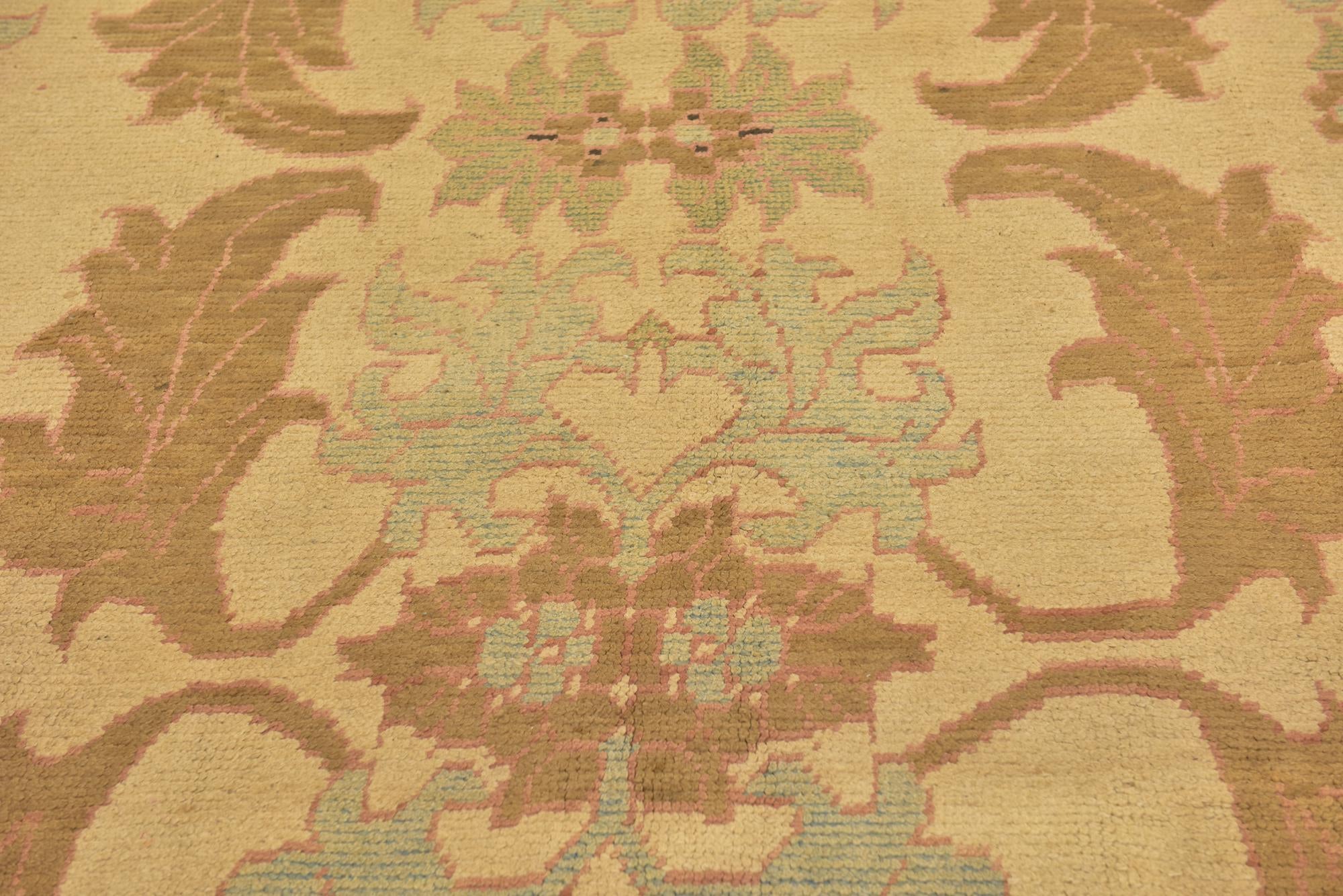 7' x 13' 2 Hand Knotted Oushak Wool Rug