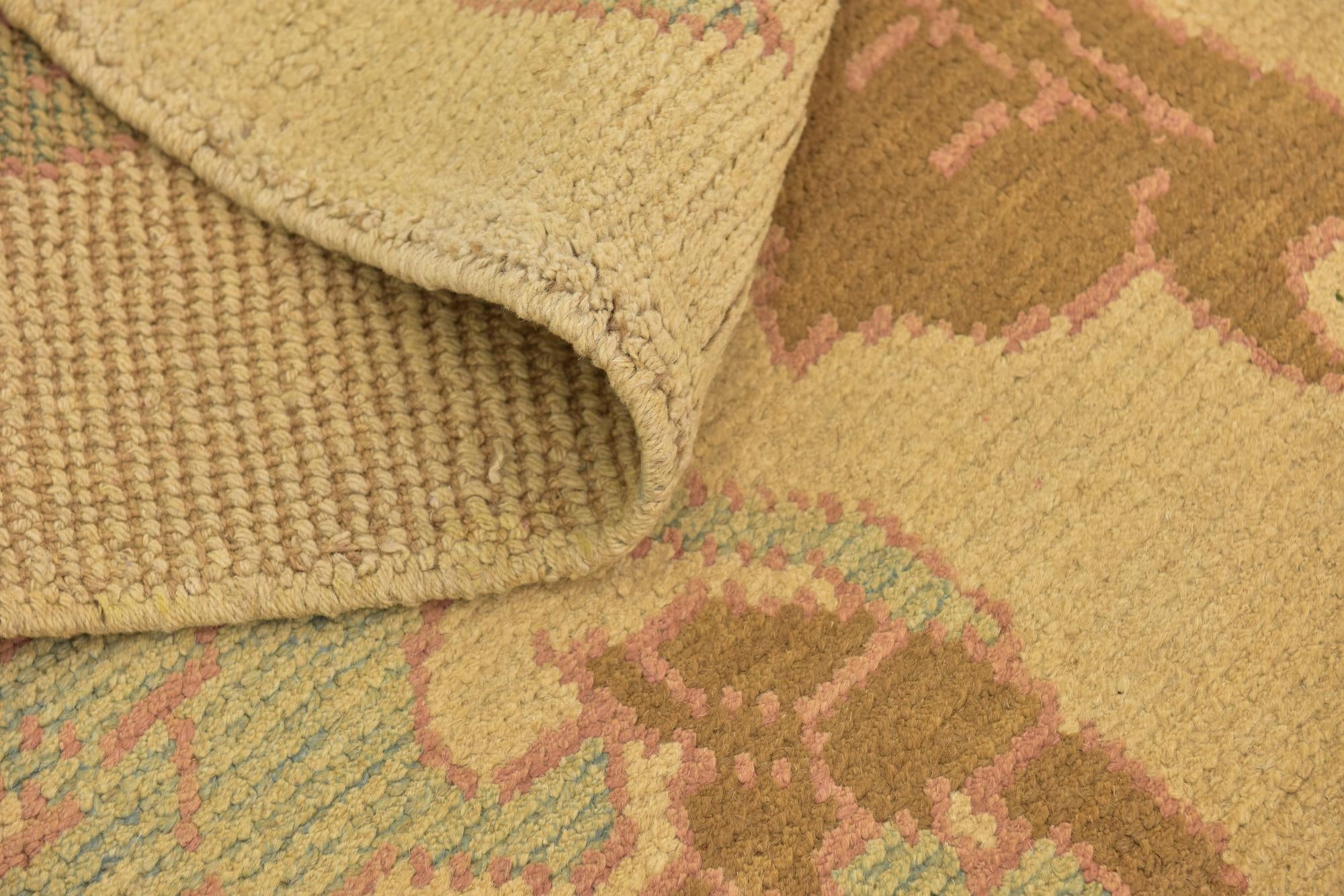 7' x 13' 2 Hand Knotted Oushak Wool Rug