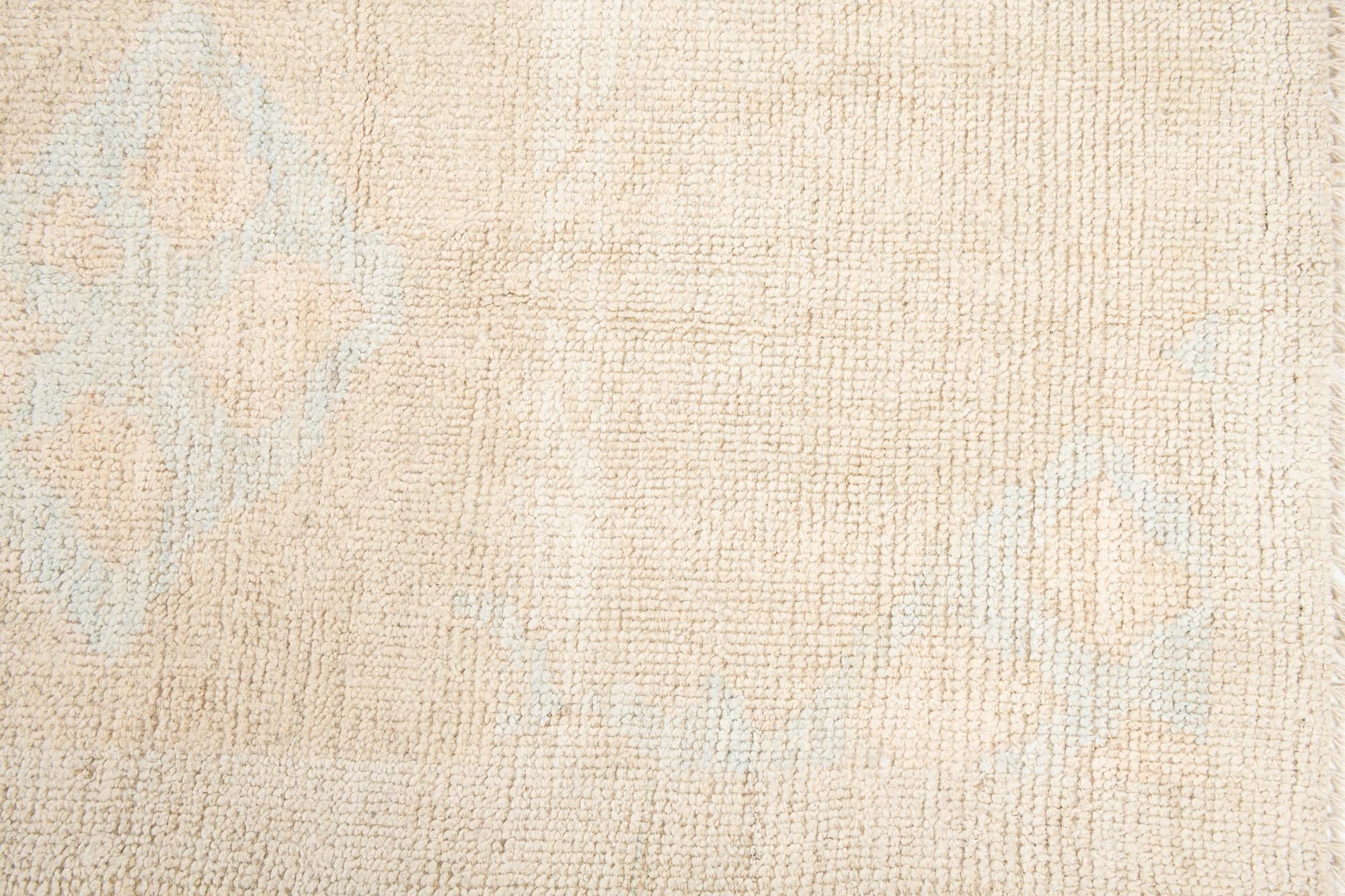 9' 2 x 12' 6 Hand Knotted Oushak Wool Rug