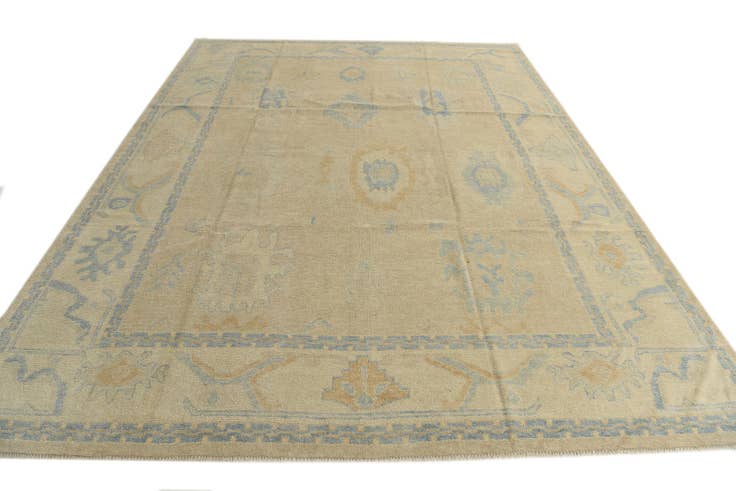Detail image of 9' x 12' Hand Knotted Oushak Wool Rug